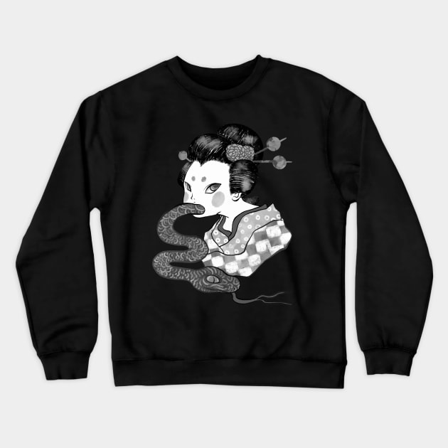 Snake Girl Crewneck Sweatshirt by miacomart